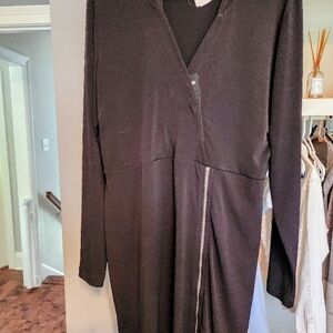 NEW w/tags ANATOMIE Black Lycra Hooded Dress with Zipper L
